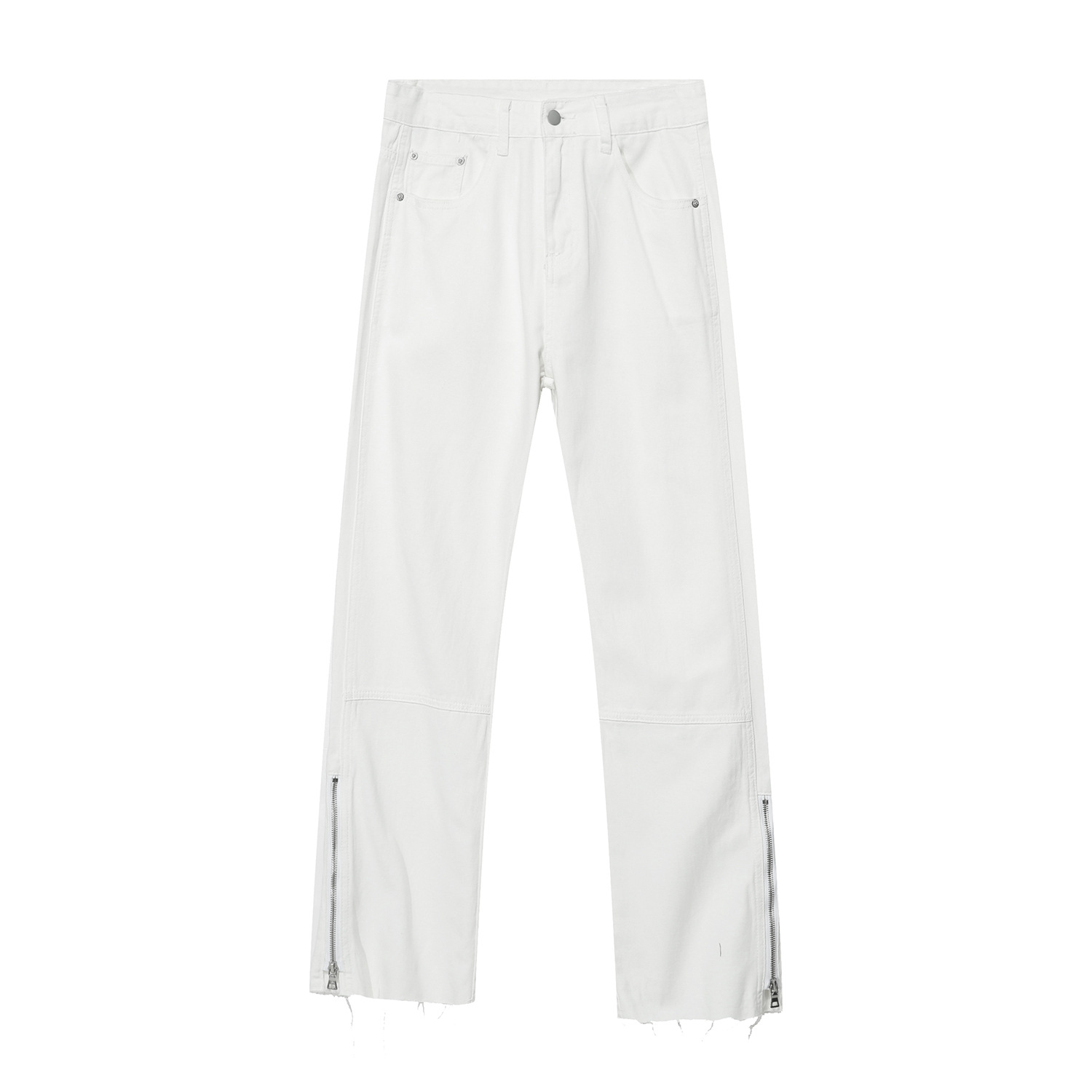 Ropa de hombre MTLClothes | 2023 Four Seasons New Casual coreano Delgado Pantalones rectos de mezclilla de cintura media alta