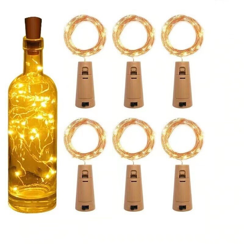 Factory LED bottle stopper lamp copper wire lamp Christmas day color lamp decorative red wine stopper button battery box copper wire lamp string Factory LED bottle stopper lamp copper wire lamp Christmas day color lamp decorative red wine stopper button battery box copper wire lamp string