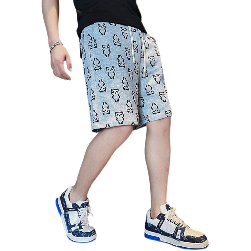 B-Shorts für Herren im Sommer, dünn, trendig, lockere Fünf-Punkte-Sport- und Freizeit-Strandshorts, mittlere Hose für den Außenbereich_voghion.com