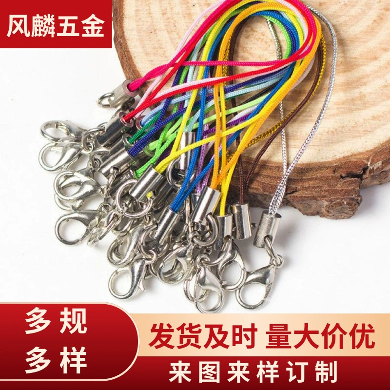 Оптовая продажа фабрики DIY черный мобильный телефон Веревка Лобстер Пряжка Игрушка талреп тег талреп металлический колокол