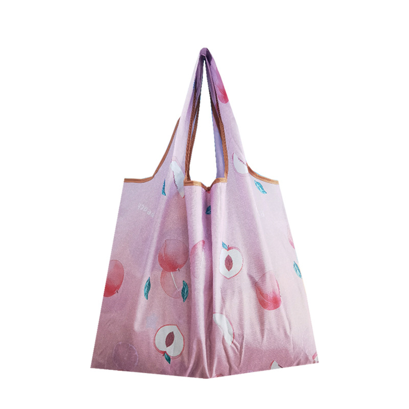 Bolso de compras de supermercado mediano de dibujos animados bolso verde bolso de moda bolso de compras plegable Portátil Bolsa de nylon impermeable image 53