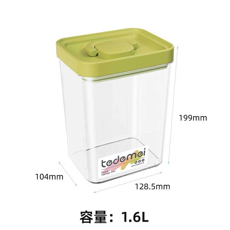 Tanque de sellado transparente de grado alimenticio portátil de granos variados, almacenamiento de bocadillos, cocina de almacenamiento, caja de preservación de PET