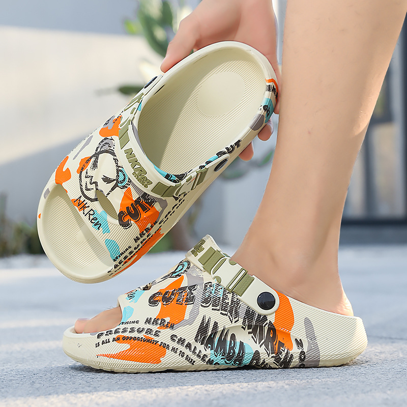 En nombre de las pantuflas, verano para hombres, nuevo estilo, deportes, conducción de doble uso, fondo suave, gran tamaño 46 sandalias y zapatillas de playa al aire libre