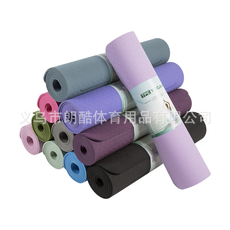 Fabricante TPE yoga Mat amortiguador estera del piso estera deportiva estera de la danza femenina estera de la aptitud de yoga en casa equipo de yoga