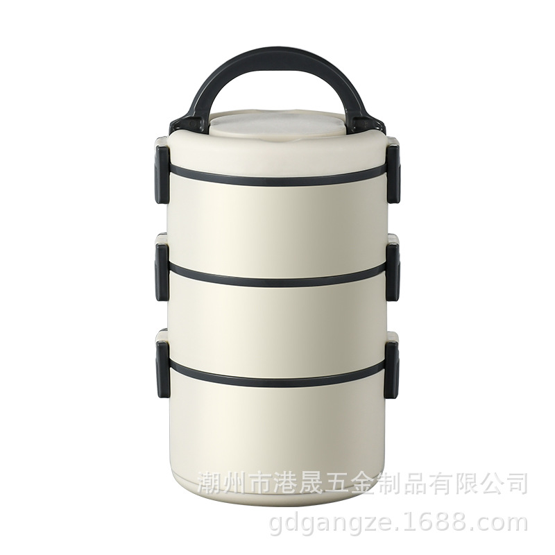 Hong kong ze nueva caja de almuerzo 304 de acero inoxidable sellada caja de almuerzo desmontable con tapa portátil de doble capa de tres capas caja de almuerzo