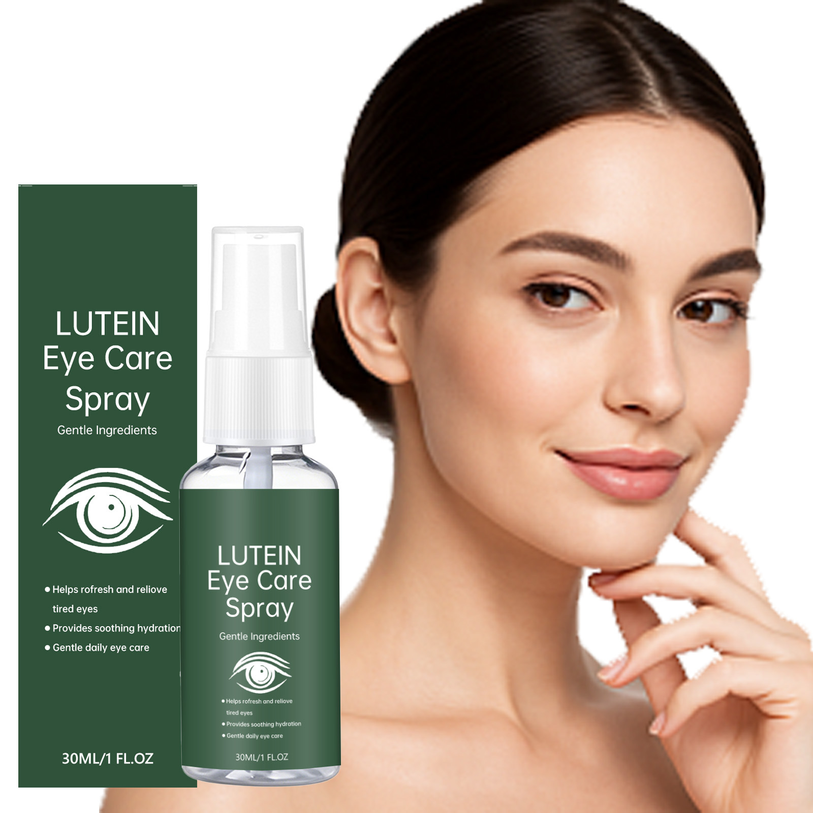 Cross-Border Best-Selling Lutein Eye Care Spray, Hydrating and Brightening the Skin Around the Eyes, Delicate and Smooth Moisturizing Care