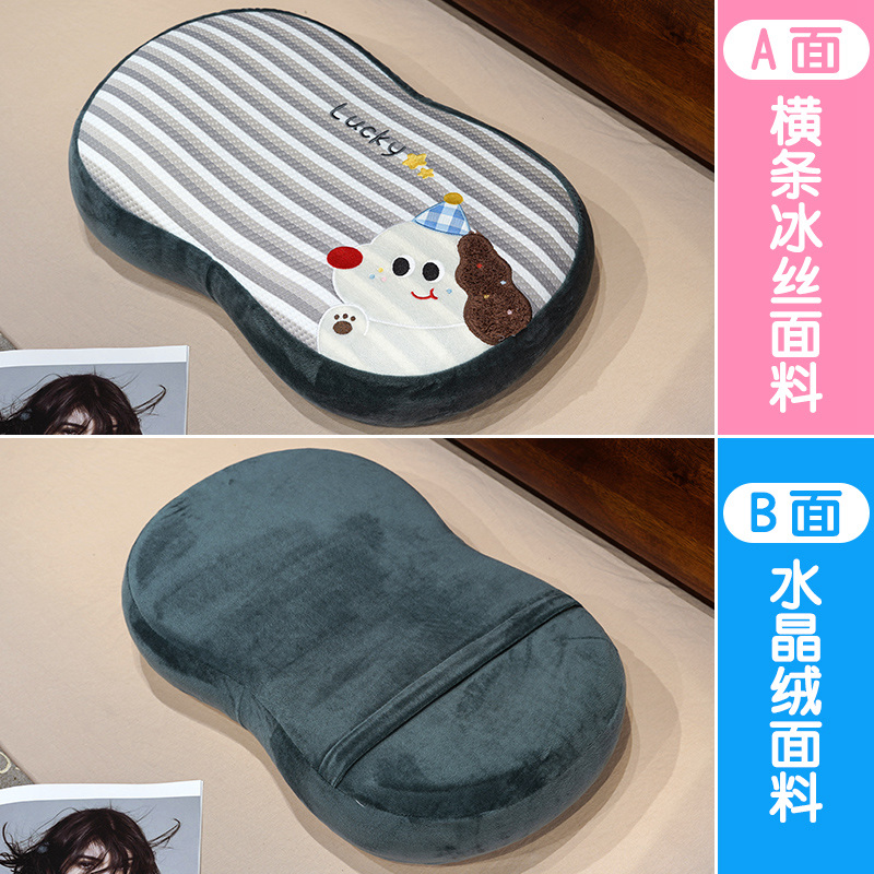 Verano almohada de algodón de memoria de seda de hielo para proteger la columna vertebral cervical para dormir dormitorio de estudiantes almohada única almohada para dormir en la mesa para niños