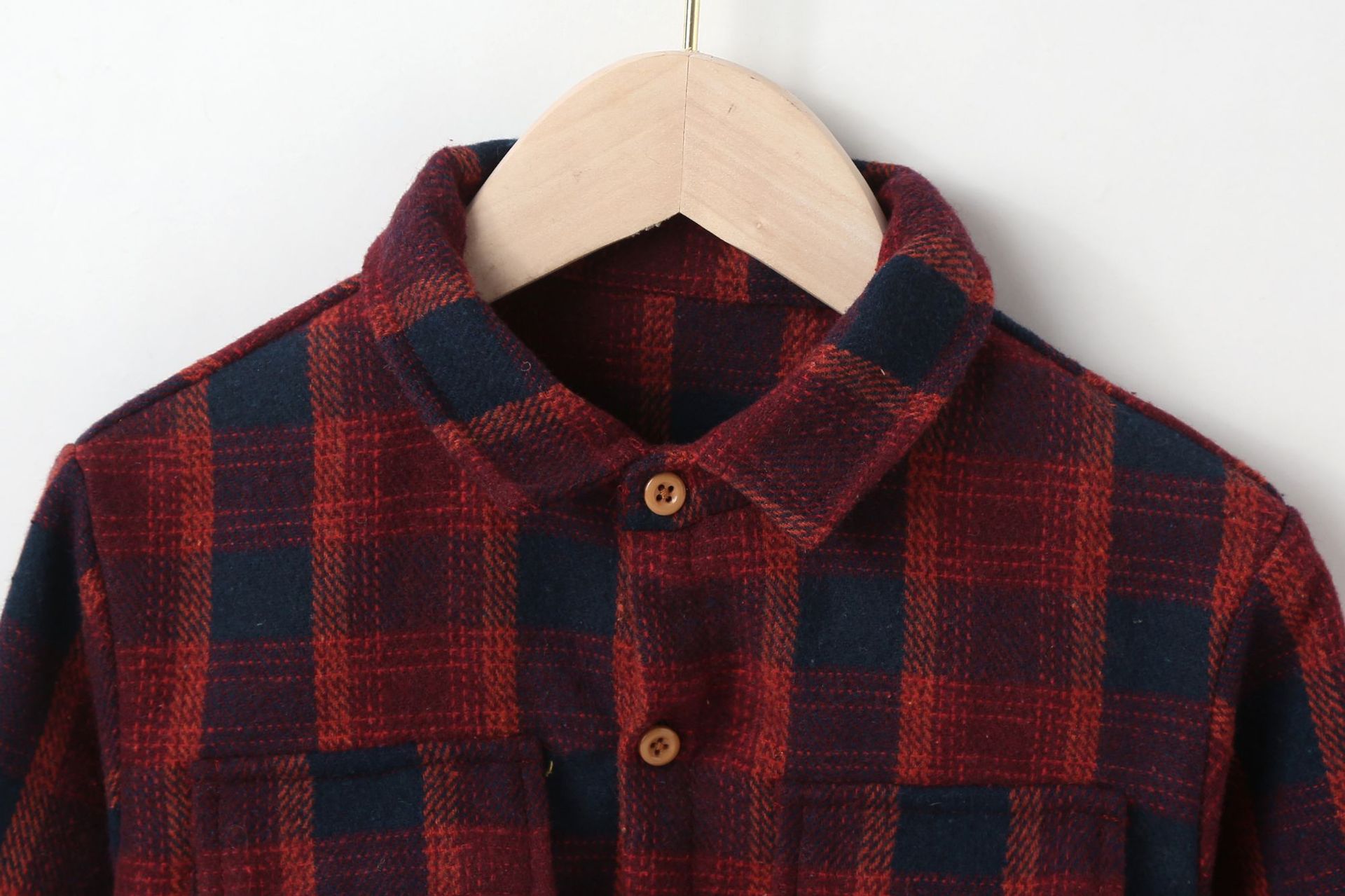 Lässig Plaid Wolle T.-shirts & Shirts display picture 3