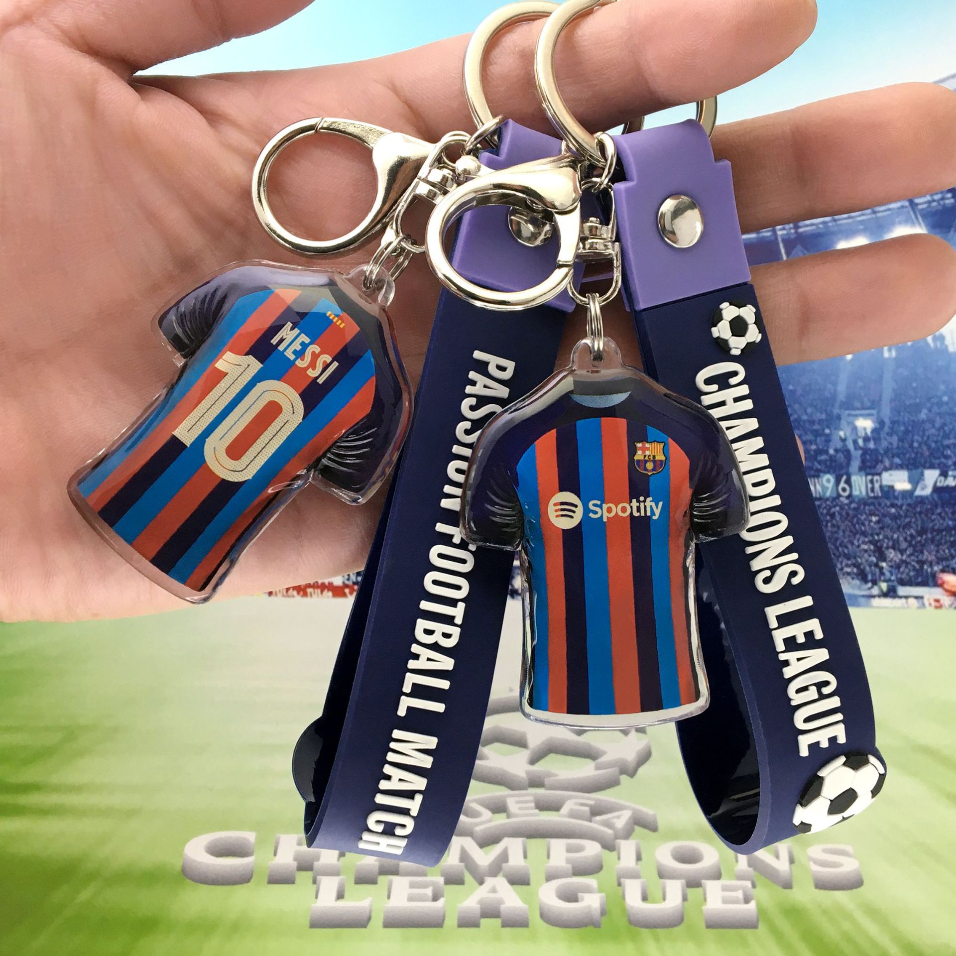 欧冠-巴萨-10#梅西球衣+墨蓝手带