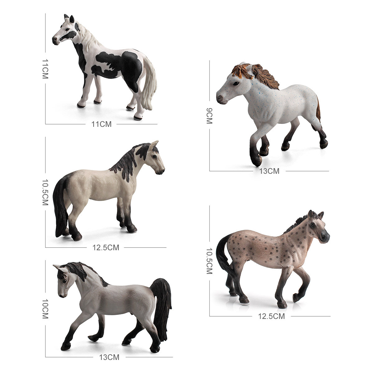 Modelo de caballo de simulación infantil de exportación transfronteriza Tennessee Caballo Blanco Camar caballo decoración juguete cognitivo