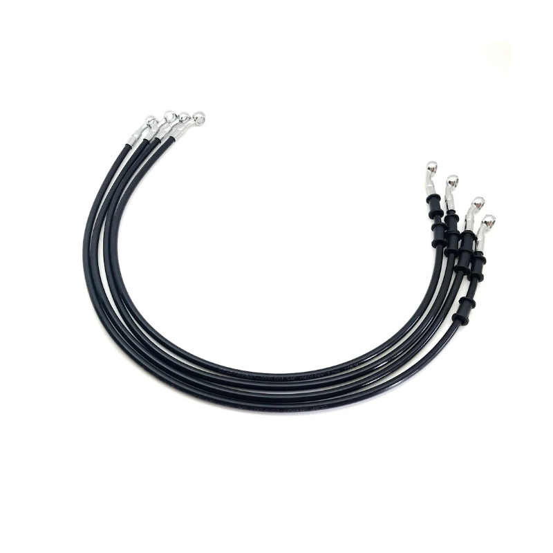 In-Stock Motorcycle Stainless Steel Braided Brake Hose 10mm Double 28-Degree Teflon High-Pressure Disc Brake