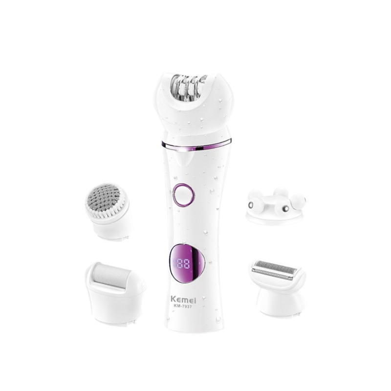 Dispositivo multifuncional Kemei cinco en uno para depilación, resistente al agua, para mujeres, con pantalla digital, venta al por mayor transfronteriza KM-7937 image 6
