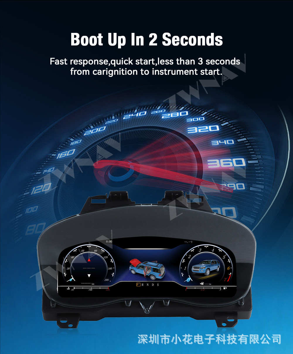 Applicable to 2017-2018 Ford Explorer upgrade to full LCD dashboard 12.3inch Multiple UI odometer