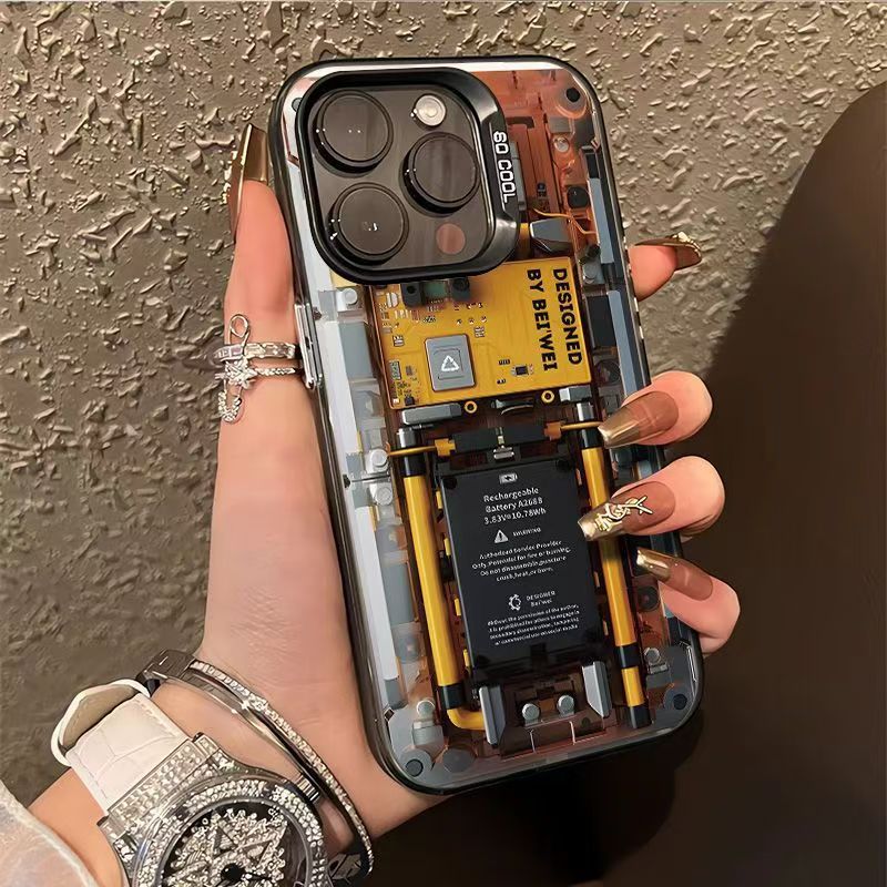 Electronic Components Suitable for Iphone17 Mobile Phone Case Apple 16Pro Mechanical 15 Anti-Fall 13Promax Cross-Border 14X
