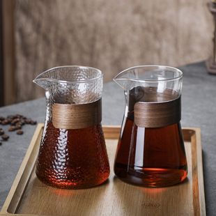 Simple hand coffee sharing pot borosilicate glass Japanese-style ear-hanging coffee cup cold extraction pot coffee pot suit