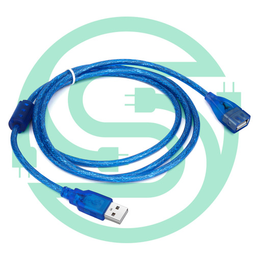 USB cable manufacturer transparent blue 64-bit USB extension cable 1.5 meters USB extension cable USB data cable 1.5 meters