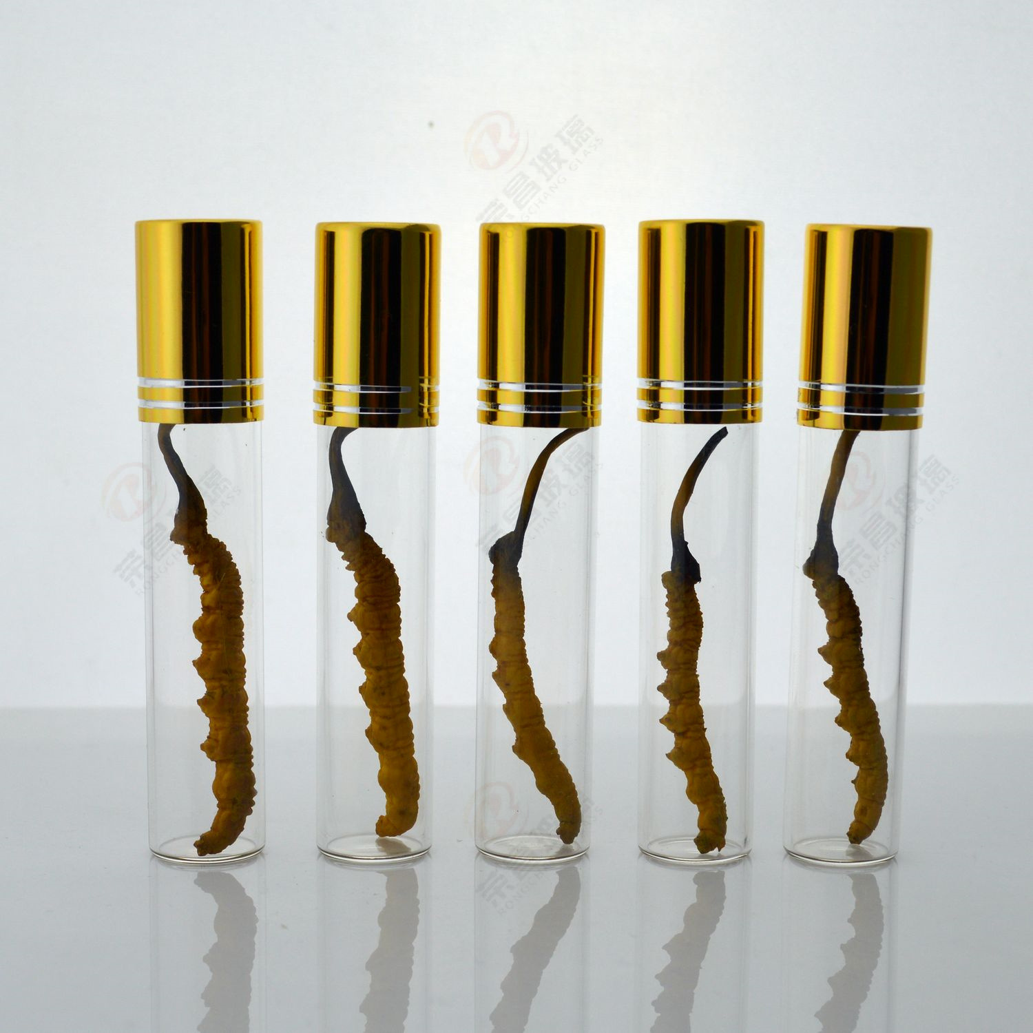 专业生产单支装虫草瓶一支装冬虫夏草玻璃瓶虫草鲜草原草包装瓶