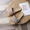 Summer breathable cotton children's slippers indoor, footwear, cotton and linen, Chanel style