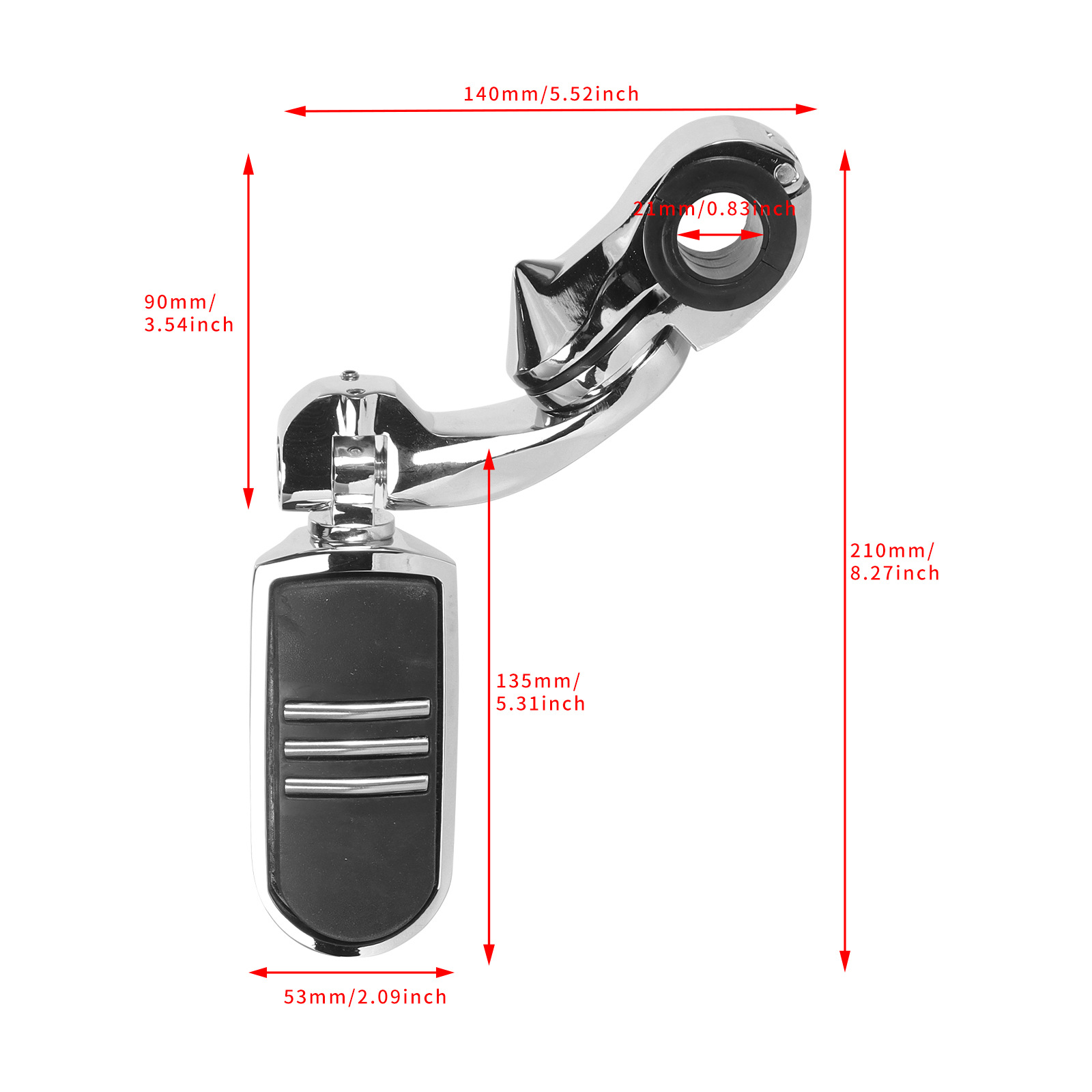 Universal Motorcycle and Electric Vehicle Footrests, Bumper Guard Bars, Rest Footrests, Short Brackets, Harley Indian Accessories
