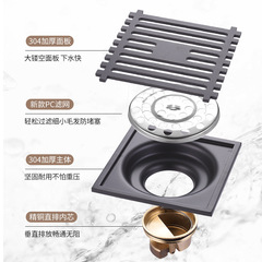 廠家直銷地漏衛生間大排量304不鏽鋼地漏下水道地漏防臭跨境批發