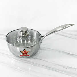 304不锈钢雪平锅无涂层奶锅辅食油炸锅泡面锅煮面汤锅不粘小汤锅