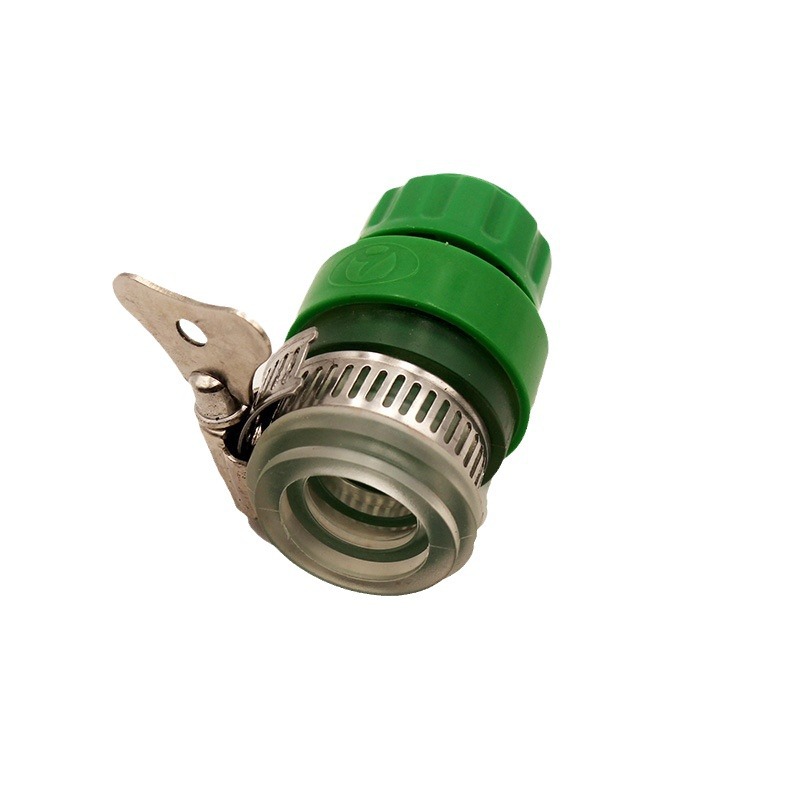 Segunda Generación de conector universal grifo conector de pistola de agua conector de tubería de agua conector de plástico giro de la mano manguera aro