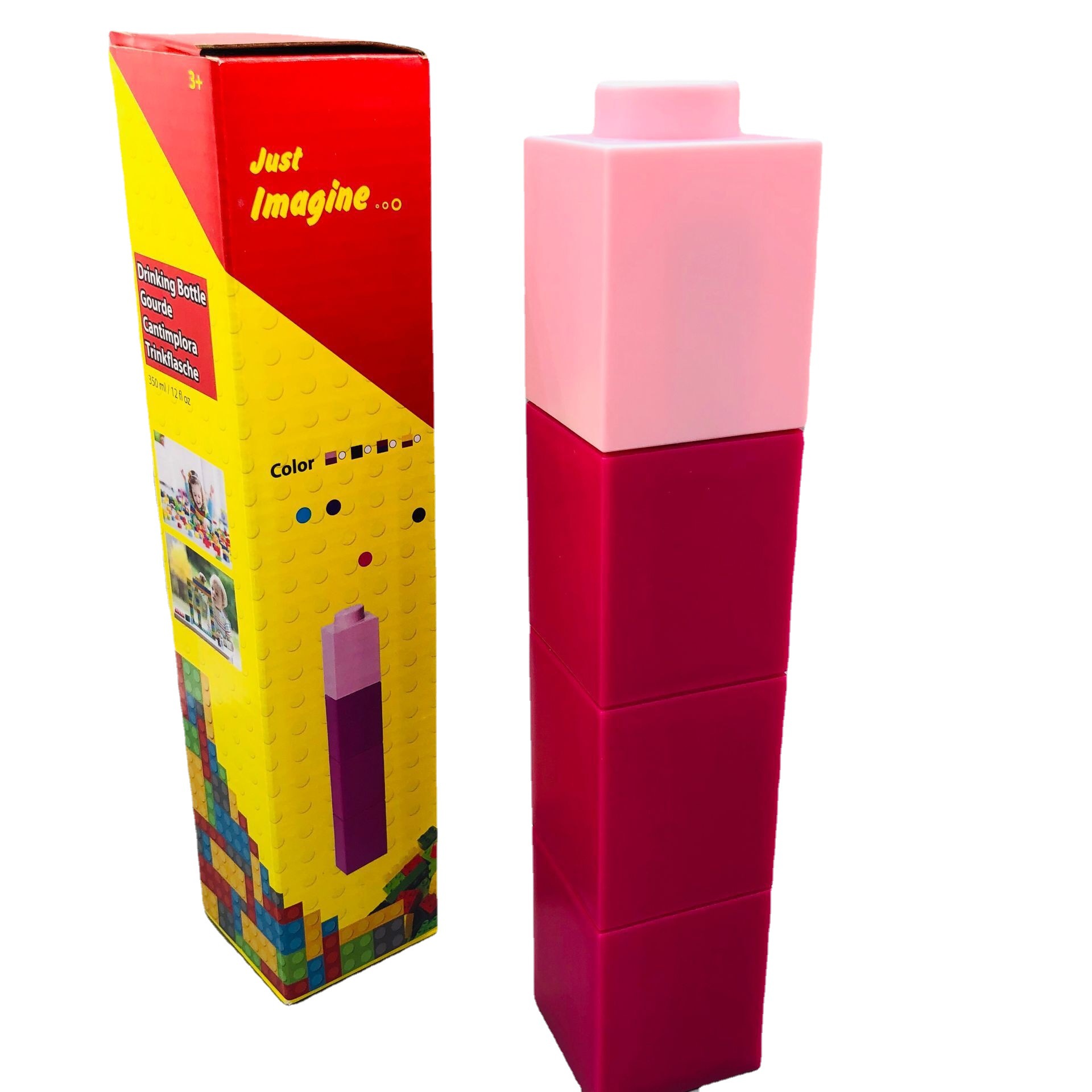 Bloque de construcción taza DIY combinación hervidor de plástico taza de mano juguete creativo para niños taza de agua botella de beber