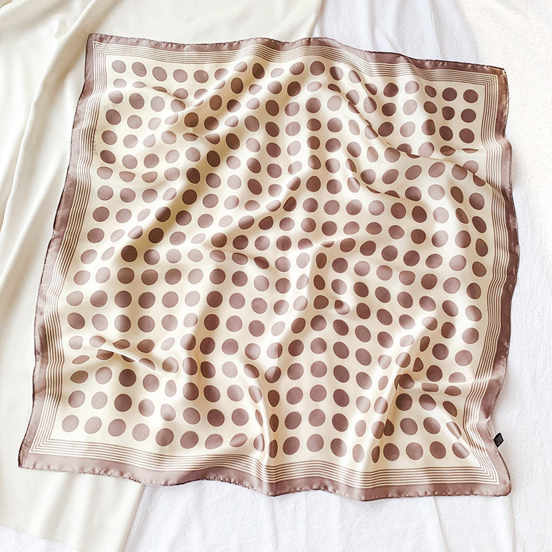 50g Weight Silk Scarf Classification Daily, Street Occasion Polyester Material Polka Dots Pattern Spring&Summer Season Women's Gender Elegant, Basic, Simple Style Style Women's Elegant Basic Simple Style Polka Dots Polyester Silk Scarf 5