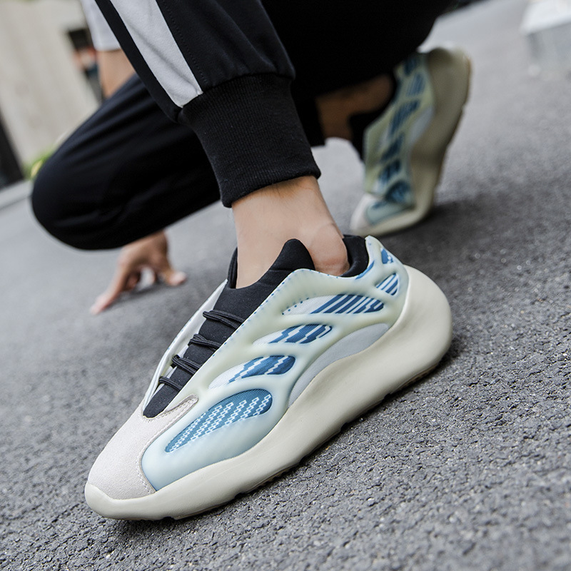 Cross-border coconut shoes retro skeleton shoes luminous fashion couple's daddy shoes sports wholesale good quality AJ fashion shoes