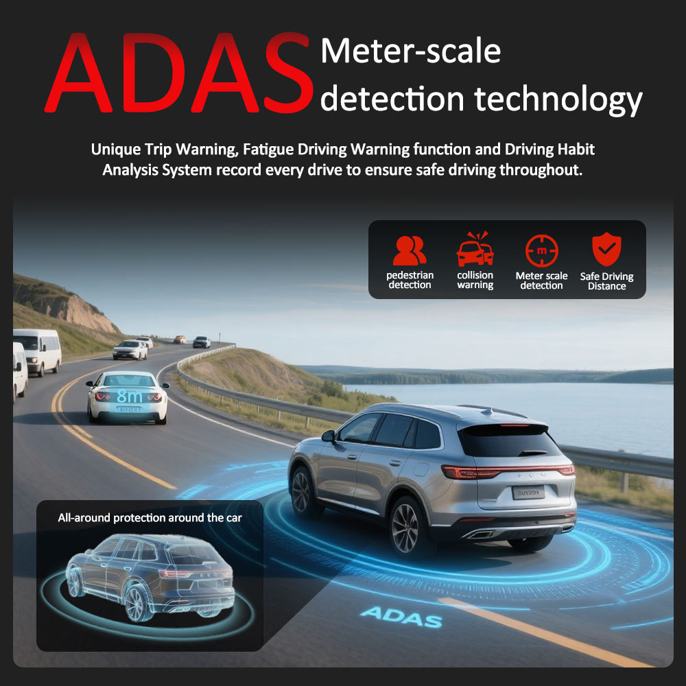 2026 New Model Dual-Recording 4K Dash Cam High-Definition Adas Loop Recording 3.2inch Gps Car Recorder