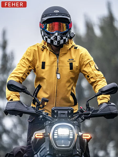 Feher Motorcycle Riding Clothing for All Seasons, Men's and Women's Three-In-One Commuter Jacket, Warm and Windproof Motorcycle Jacket
