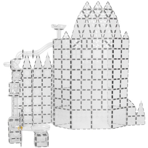 8-hole transparent colorful pipe, additional thickened strong magnet compatible 7.5 cm, all colorful window magnetic ball bearings