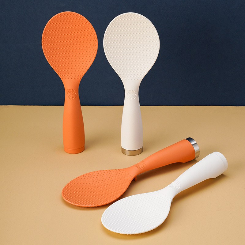 Cuillère verticale en plastique antiadhésive créative pour usage domestique, spatule pour cuiseur, louche, fabricant de cuillères à riz_voghion.com
