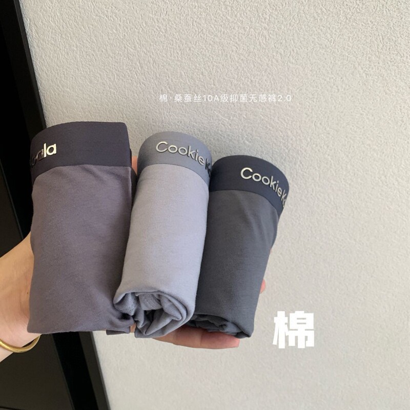 Cookie Koala894桑蚕丝10A级抑菌无感裤2.0舒适透气无痕男士内裤|undefined