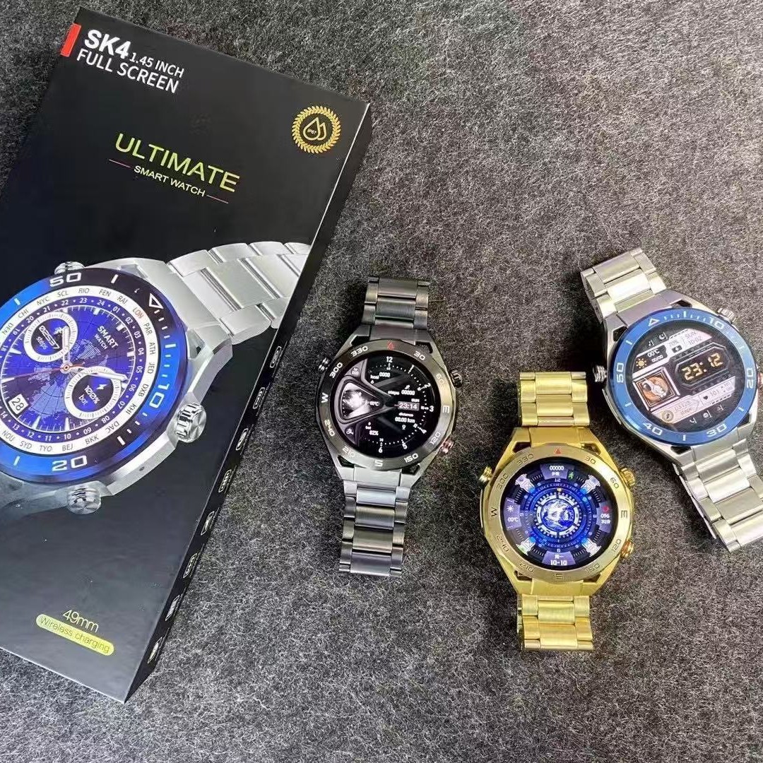 Sk4 Smart Watch Cross-Border Men's Double Strap Nfc Health Monitoring Sports Multi-Function Huaqiangbei Best-Selling Style