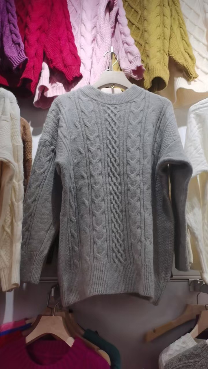 Loose and Gentle Wind Twist Pullover Women's New Thick Soft Waxy Lazy Wind Knitted Sweater 8 undefined