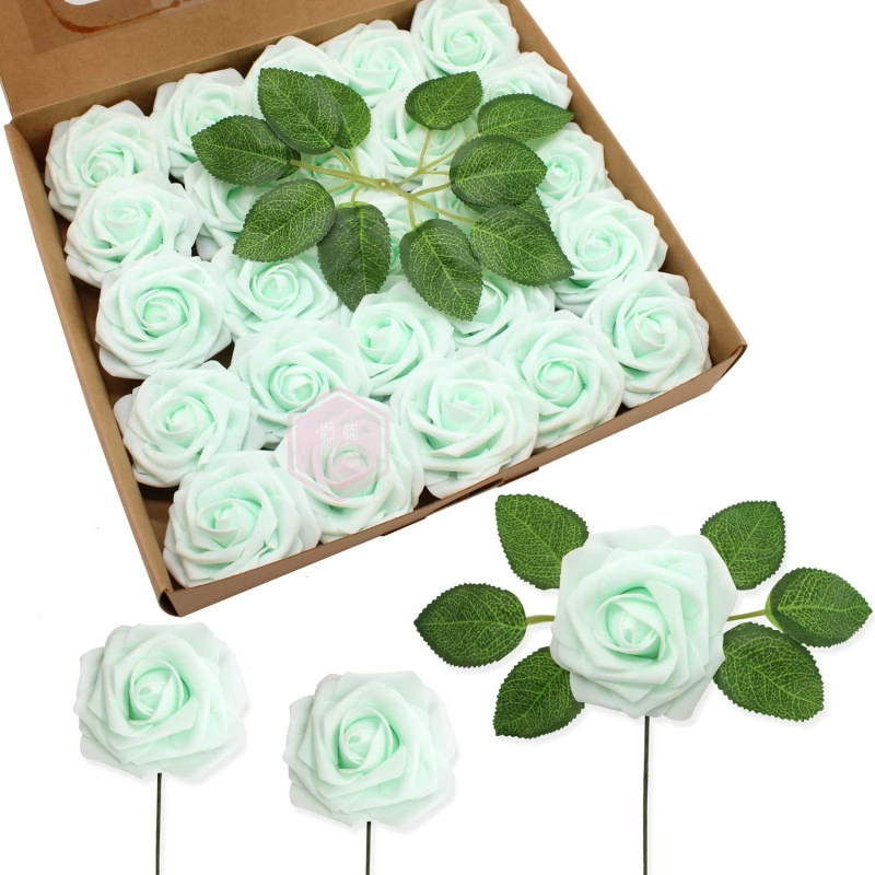 Искусственные розы с лепестками на стебле для рукоделия, свадебного букета, центральная декоративная композиция, подарок невесте, украшение для дома