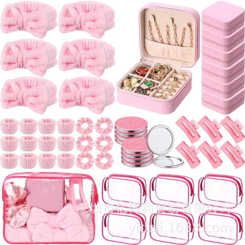 Pink Girl's Grooming and Storage Set Wedding Party Favors Bridesmaid Gifts Birthday Sleepover Party Christmas