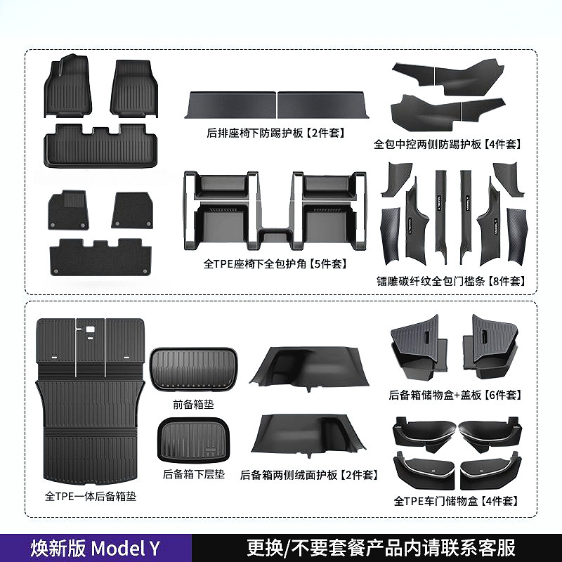Shiyong – Modelə uyğun ayaqaltı Model YL - refreshed-modely-full-car-selected-set-40-pieces