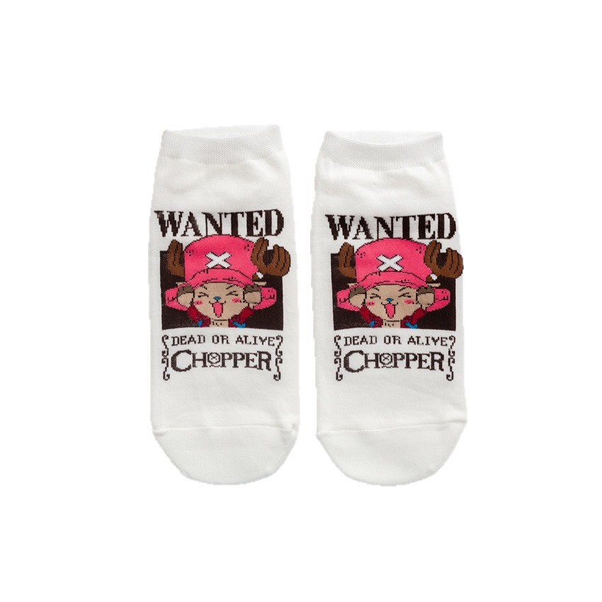 Calcetines para mujeres primavera y verano nuevas series One Piece calcetines lindas calcetines de dibujos animados superficiales, calcetines de algodón bajas