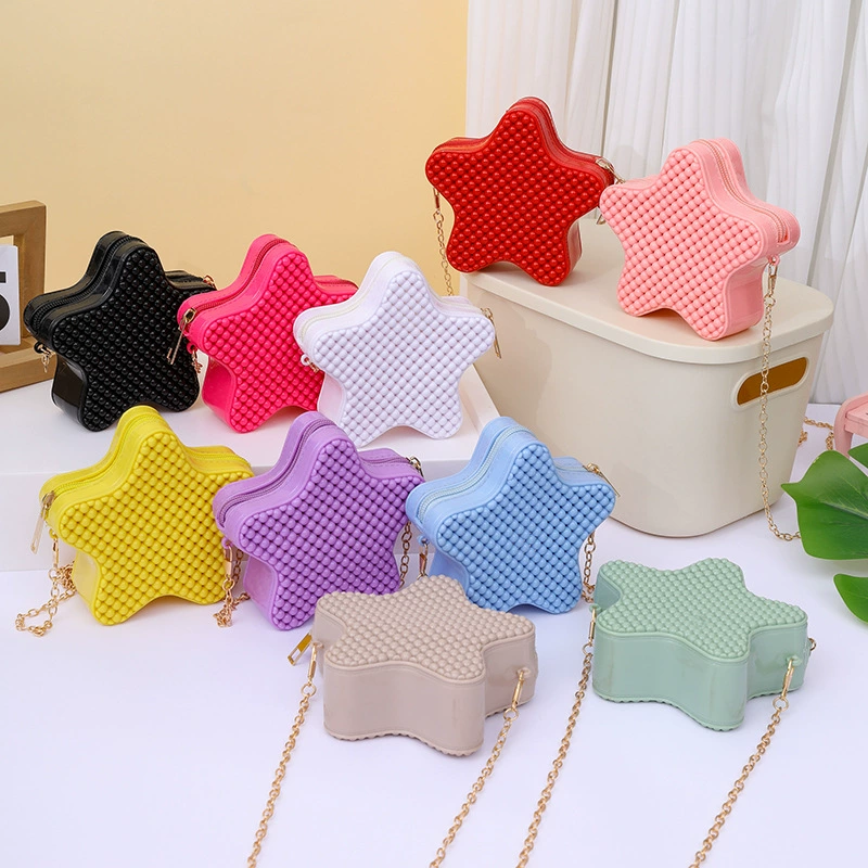 Новинка 2025 года, сумка с бусинами и пятиконечной звездой, милая женская сумка через плечо с героями мультфильмов, модная сумка на цепочке, девчачья полая сумка на плечо