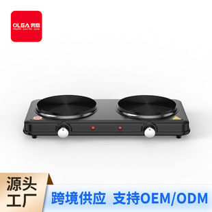 Foreign Trade Household 2000W Double Plate Electric Stove for Boiling Water and Cooking Hot Plate Cross-Border Kitchen Electric Stove Wholesale
