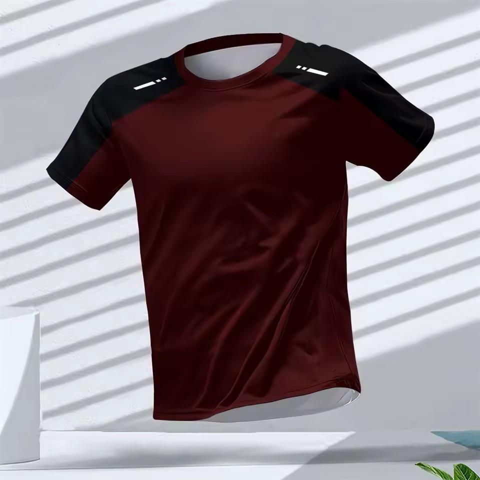 Europa y América AliExpress Cross-border hombres deportes de verano malla suelta transpirable y deshumidificación manga corta cuello redondo camiseta impresión 3D