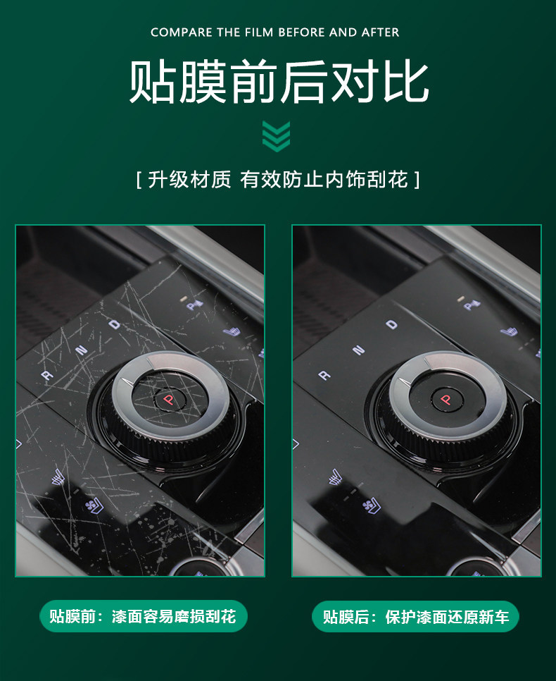 Suitable for 26 models of Kia Sportage, center console protective film, interior protection, navigation screen tempered film, decorative accessories