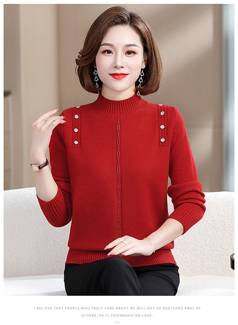 E5940 700K ÁO LEN NỮ TAIRYA ÁO LEN MÙA XUÂN THU ĐÔNG TRUNG NIÊN THỜI TRANG NỮ G02 SẢN PHẨM MỚI