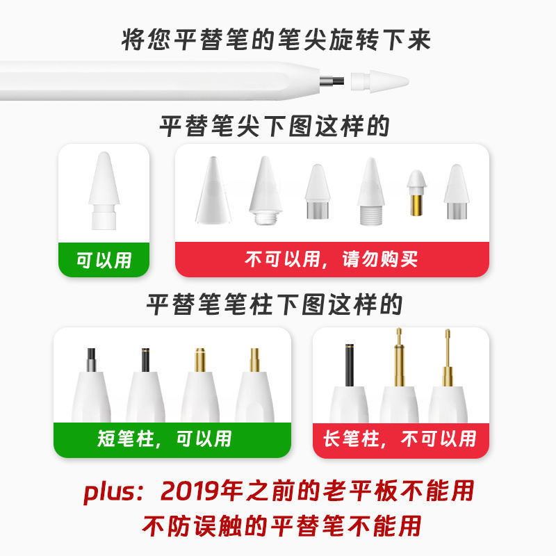 平替笔尖倍思绿联左鱼WIWU益博思吉玛仕酷盟平替ipencil手写笔头|undefined