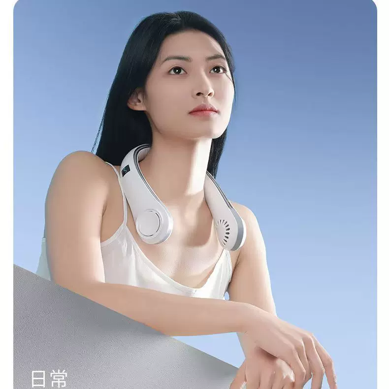 现货批发降温大风力挂脖风扇 便携式随身学生户外运动usb小风扇