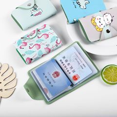 Cute, fresh, multi-card slot anti-degaussing card holder, bank card, ID card holder, girl&rsquo;s compact ID holder