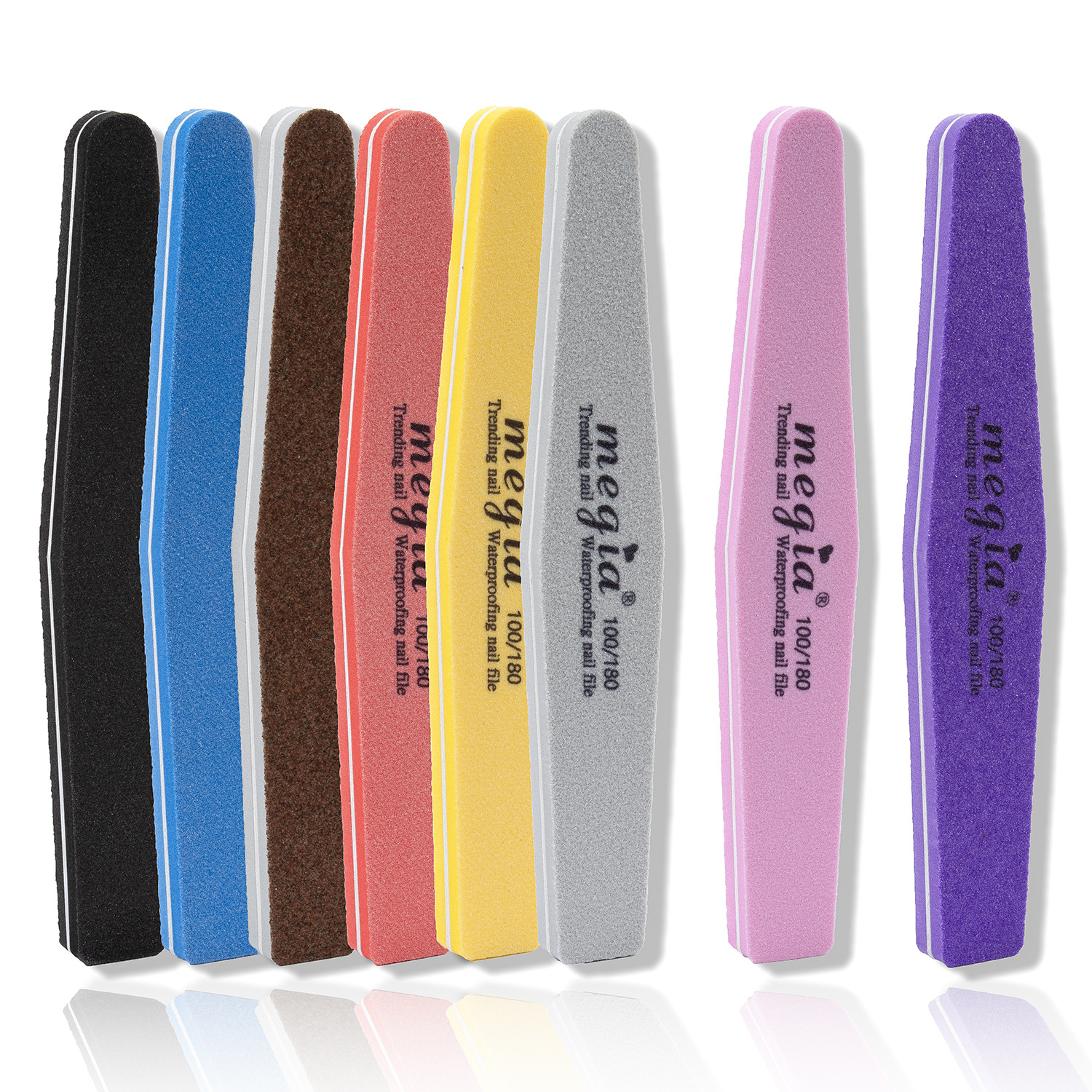 Esponja archivo frotando tira rombo lima de uñas tira de molienda marrón uñas arte arena tira herramienta negro alto elástico no cayendo arena manicura