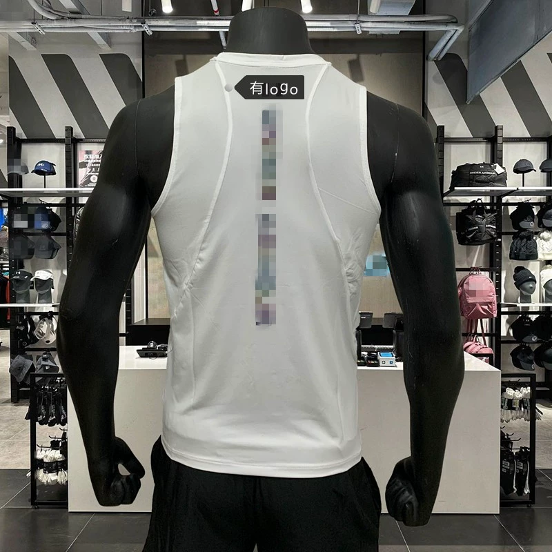 Бренд Летний мегалит Джонсон мужской фитнес-жилет спортивные беговые плечи свободные дышащие быстрые сухие футболки без рукавов